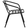 Flash Furniture 7PC Patio Set-55" Glass Table, 6 Black Chairs TLH-089REC-017CBK6-GG